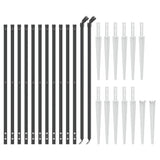 Vidaxl Mesh hegn med malet ankre 1x25 m anthracit
