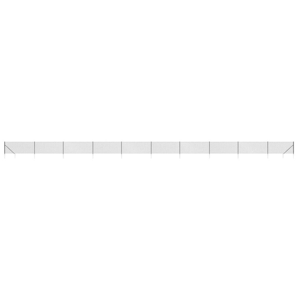 Vidaxl Mesh hegn med malede ankre 1,1x25 m anthracit