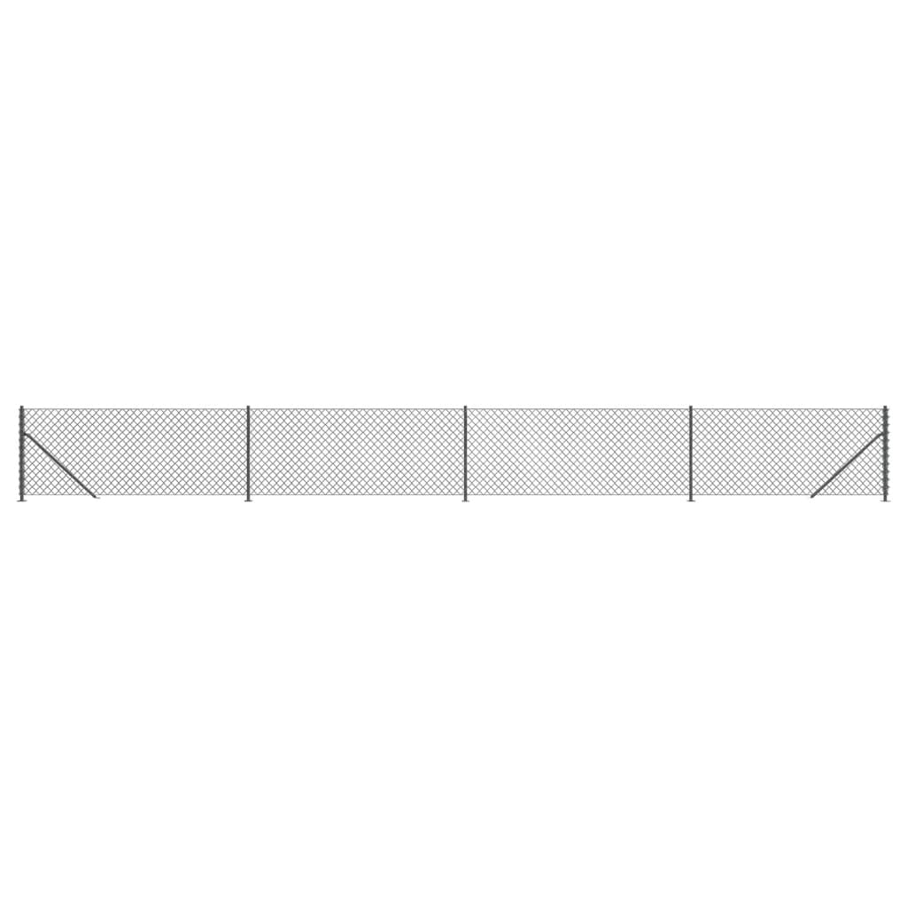 Vidaxl Mesh hegn med flange 1x10 m anthracit