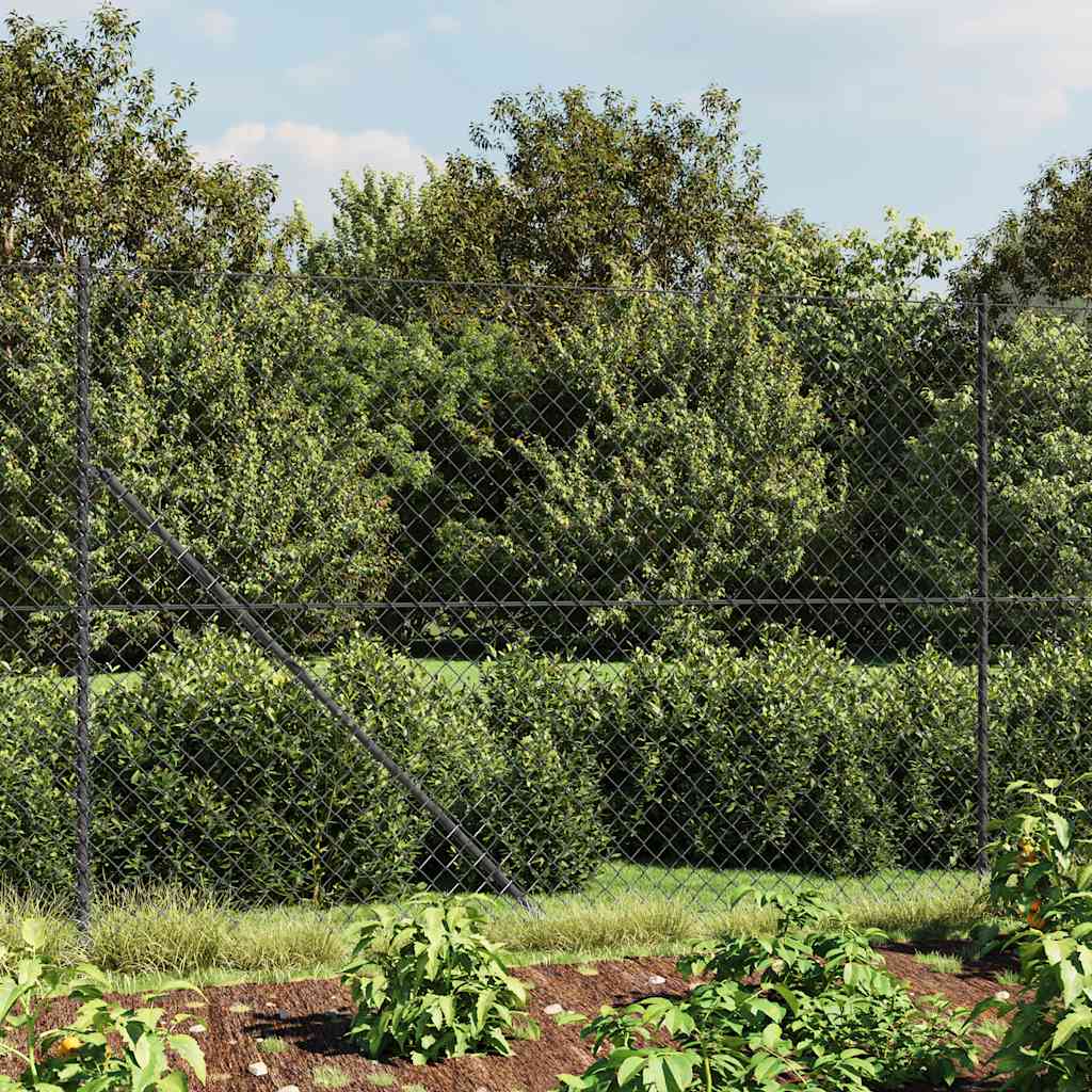 Vidaxl Mesh hegn med flange 1,4x10 m anthracit