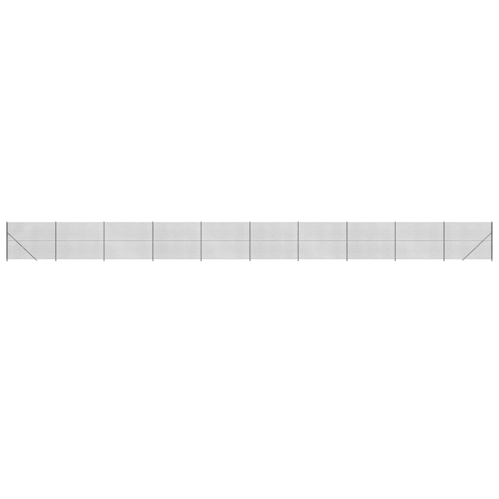 Vidaxl Mesh hegn med flange 2x25 m anthracit