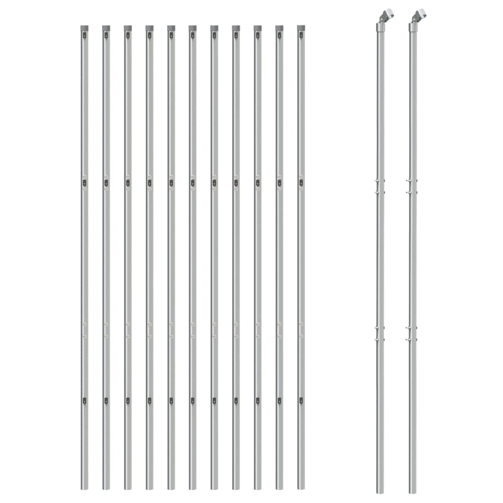 Vidaxl mesh hegn 2x25 m sølvfarvet