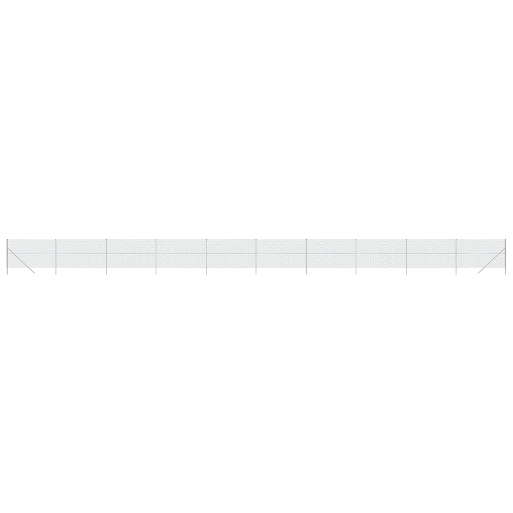 Vidaxl mesh hegn 2,2x25 m sølvfarvet