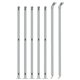 Vidaxl Mesh hegn med flange 0,8x10 m sølvfarvet
