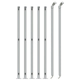 Vidaxl Mesh hegn med flange 1x10 m sølvfarvet