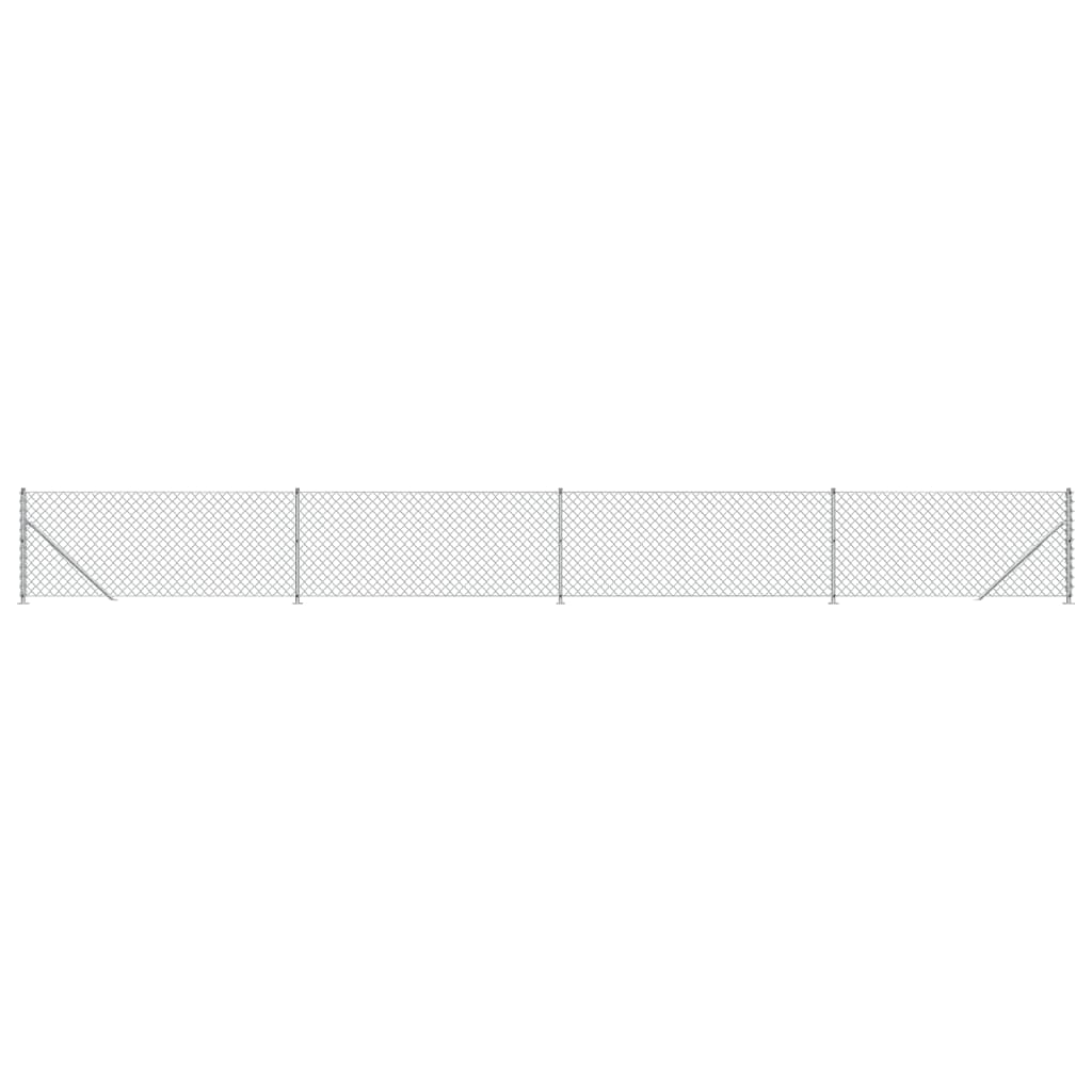 Vidaxl Mesh hegn med flange 1,1x10 m sølvfarvet
