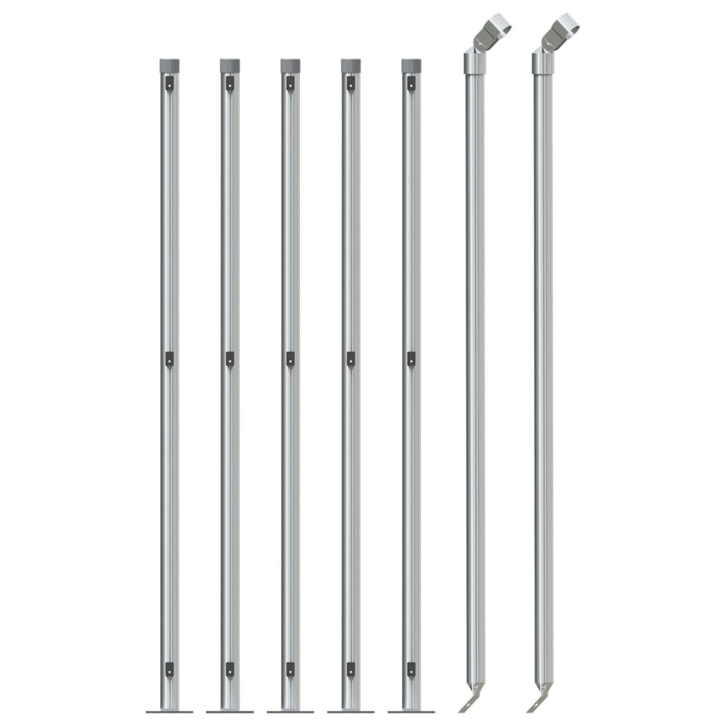 Vidaxl Mesh hegn med flange 1,1x10 m sølvfarvet