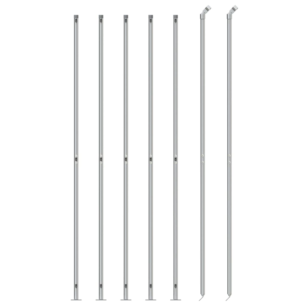 Vidaxl Mesh hegn med flange 1,4x10 m sølvfarvet