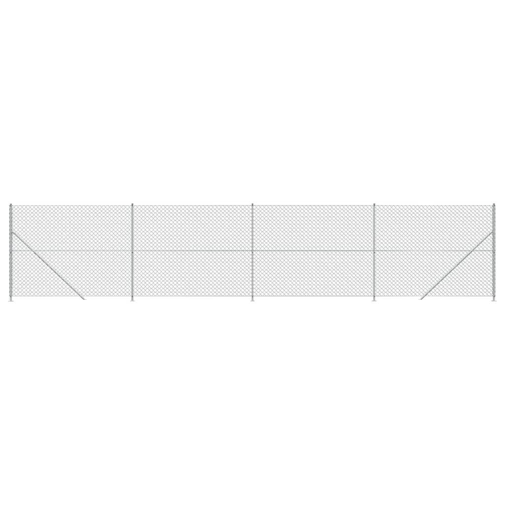 Vidaxl mesh hegn med flange 1,8x10 m sølvfarvet