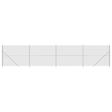Vidaxl Mesh hegn med flange 2x10 m sølvfarvet