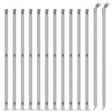 Vidaxl Mesh hegn med flange 0,8x25 m sølvfarvet