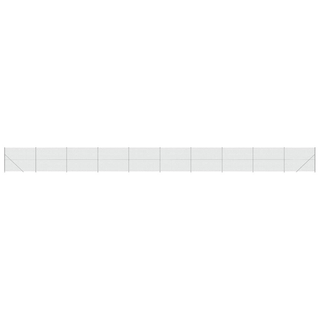 Vidaxl Mesh hegn med flange 1,4x25 m sølvfarvet