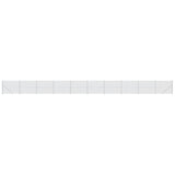 Vidaxl Mesh hegn med flange 1,6x25 m sølvfarvet