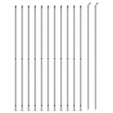 Vidaxl Mesh hegn med flange 1,8x25 m sølvfarvet