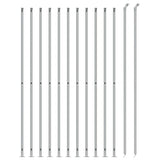 Vidaxl Mesh hegn med flange 2x25 m sølvfarvet