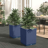 VIDAXX Planters 2 PCS 30x30x37 cm polypropylen blågrå