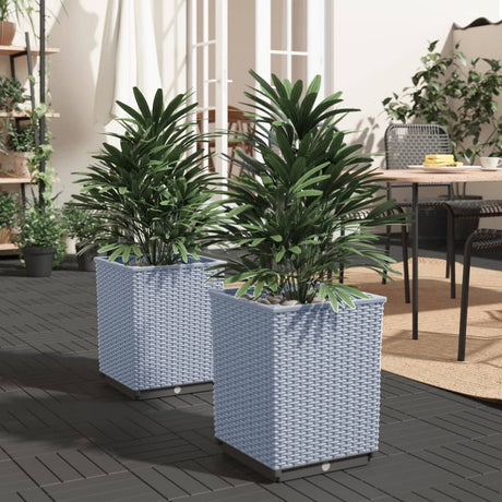 Vidaxx Planters 2 PCS 30x30x37 cm polypropylen lysegrå