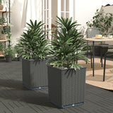 Vidaxx plantekasser 2 stk 30x30x37 cm polypropylen sort