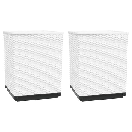 Vidaxx plantekasser 2 stk 30x30x37 cm polypropylen hvid