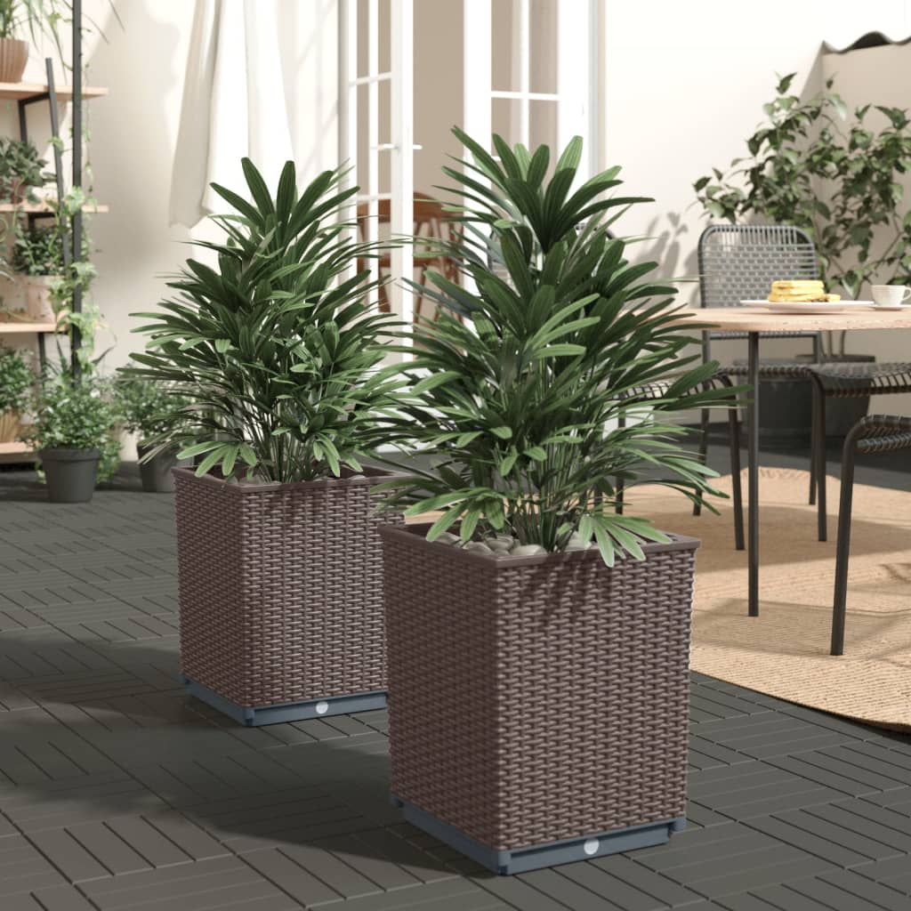 Vidaxx plantekasser 2 stk 30x30x37 cm polypropylen brun