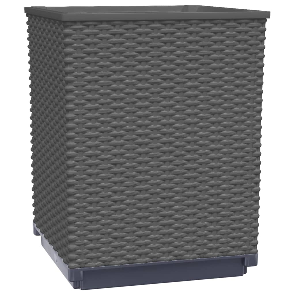 Vidaxl plantenbakken 4 st 30x30x37 cm polypropeen zwart