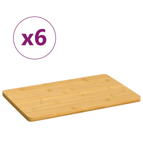 Vidaxl Morgenmadsplader 6 PCS 22x14x0,8 cm bambus