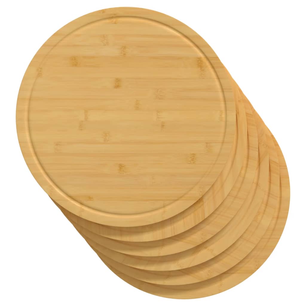 Vidaxl Cutting Boards 6 STS Ø40X1,5 cm bambus