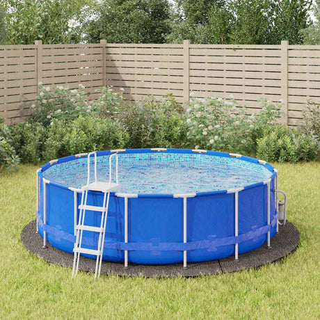 Vidaxx swimmingpool-underlag ø396 cm polyester geotekstil lysegrå