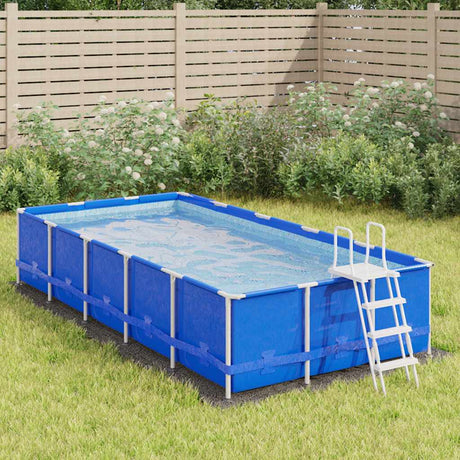 Vidaxx Swimming Pool Groundsheet 420x220 cm polyester geotekstil lysegrå