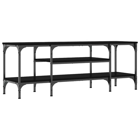 Vidaxl tv-meubel 121x35x45 cm bewerkt hout en ijzer zwart