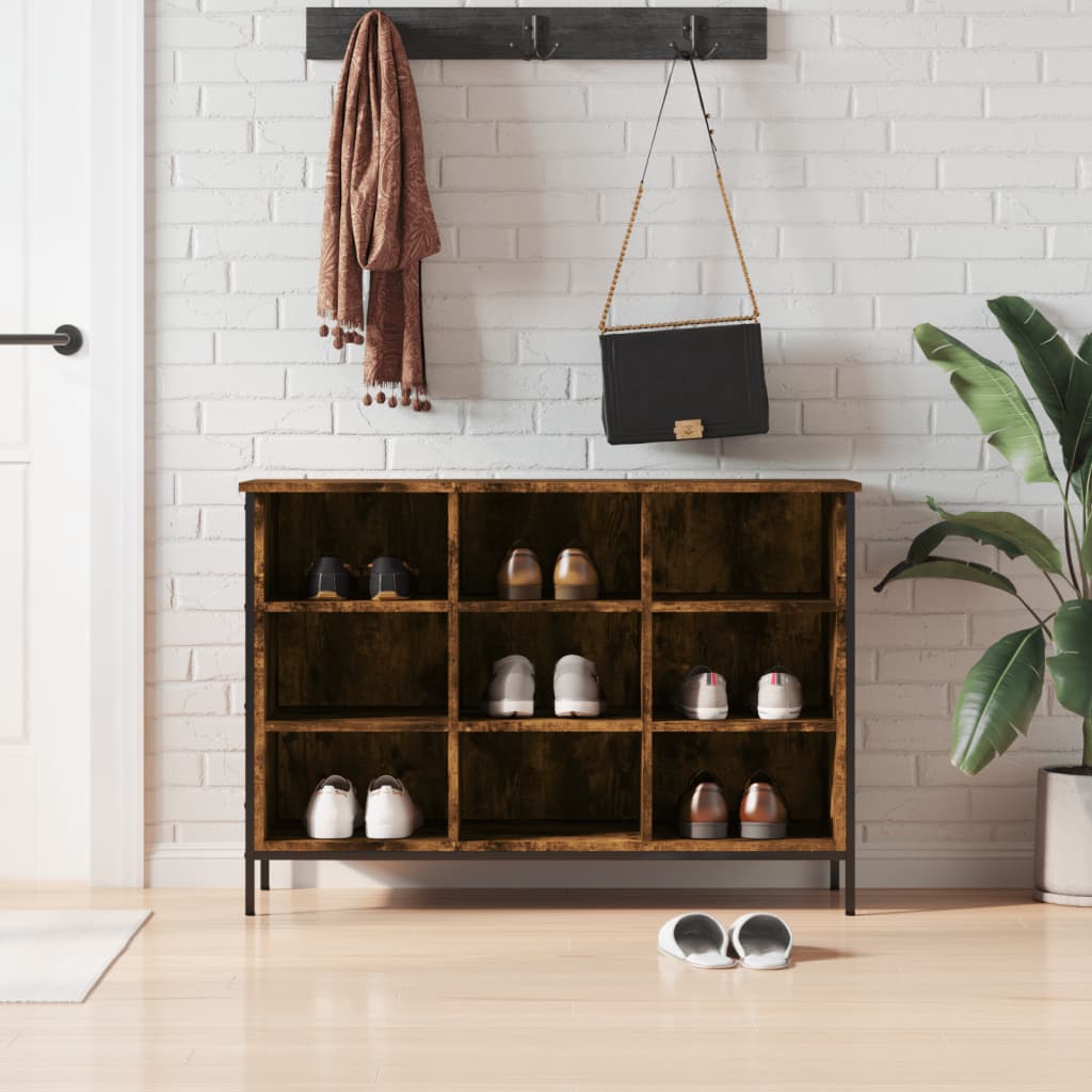 Vidaxx Shoe Cabinet 100x35x70 cm forarbejdet træ, røget eg
