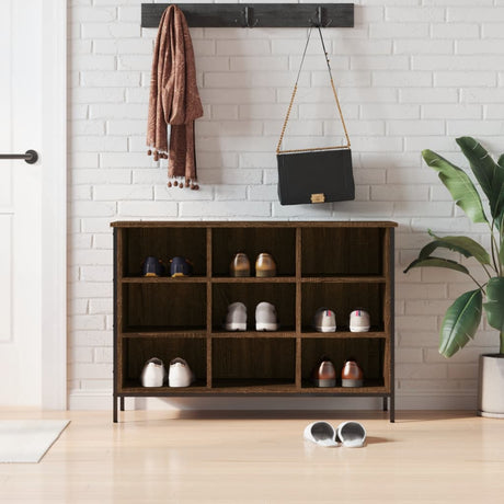Vidaxx skoskab 100x35x70 cm færdig træbrun eg farve