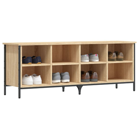 Vidaxl Shoe Cabinet 131x35x50 cm konstrueret træ sonoma eg