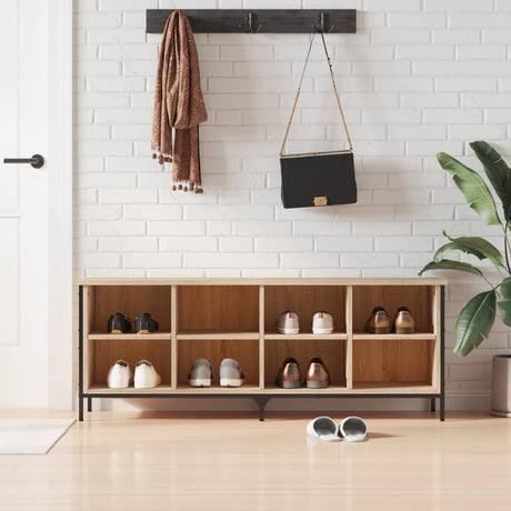 Vidaxl Shoe Cabinet 131x35x50 cm konstrueret træ sonoma eg
