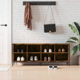Vidaxx Shoe Cabinet 131x35x50 cm konstrueret træ, røget eg