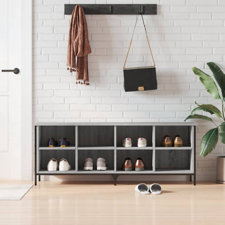 Vidaxx Shoe Cabinet 131x35x50 cm konstrueret træ grå sonoma eg farve