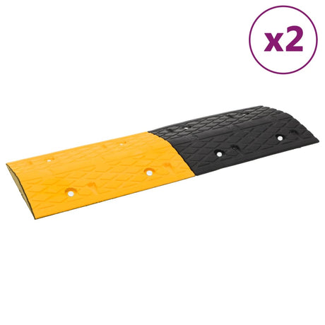 Vidaxx fartbump 2 stk 97x32,5x4 cm gummi gul og sort
