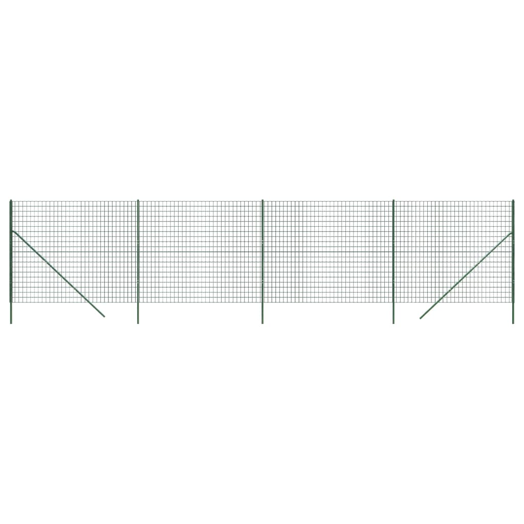 Vidaxxl Wire Mesh Fence 2x10 M Galvaniseret stålgrøn