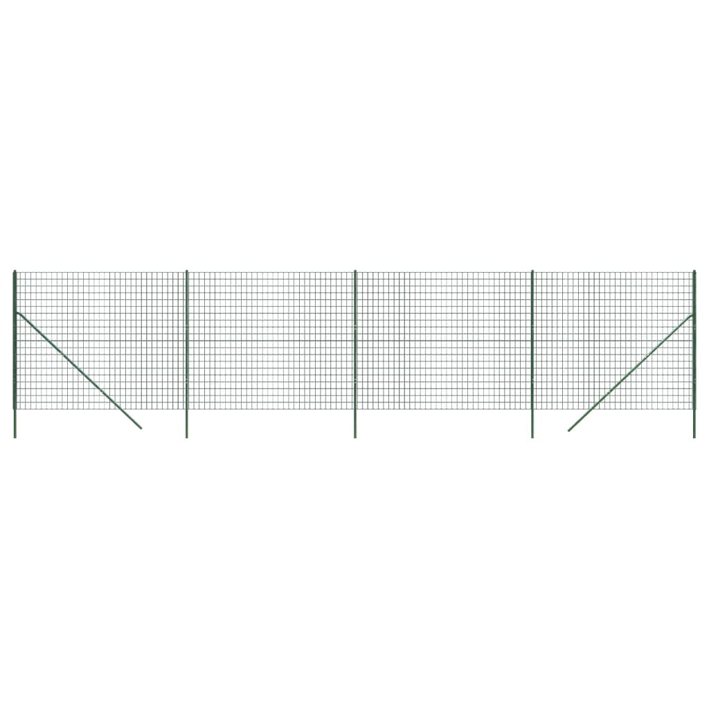 VIDAXXL WIRE MESH Hegn 2.2x10 M Galvaniseret stålgrøn