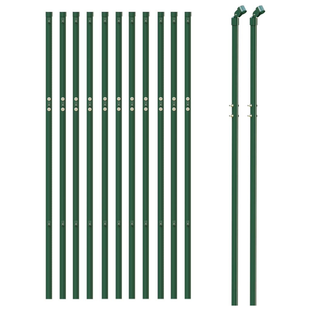 Vidaxxl Wire Mesh Fence 1x25 M Galvanized Steel Green