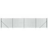 Vidaxxl Wire Mesh hegn med malede ankre 1,4x10 m grønt
