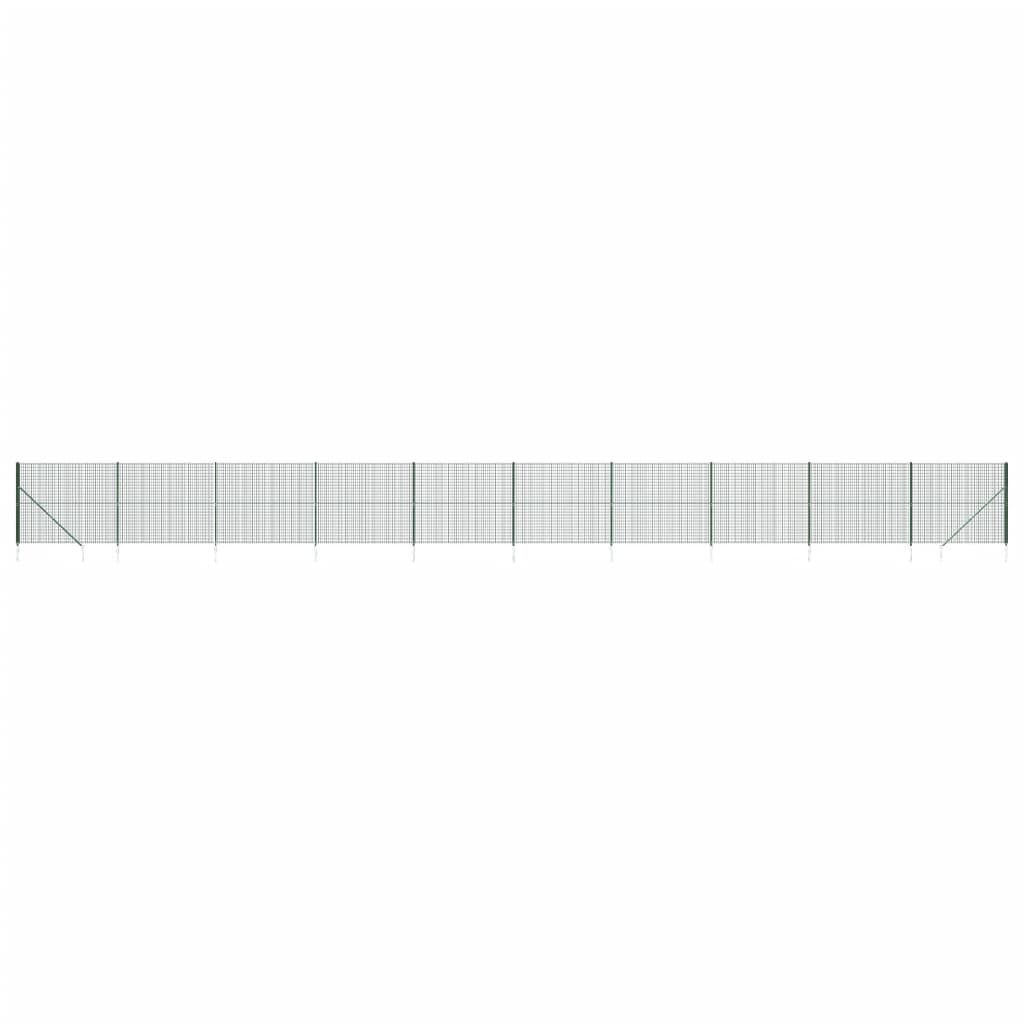 Vidaxl Wire Mesh hegn med malede ankre 2,2x25 m grønt
