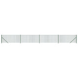 VIDAXXL WIRE Mesh hegn med flange 0,8x10 m grøn