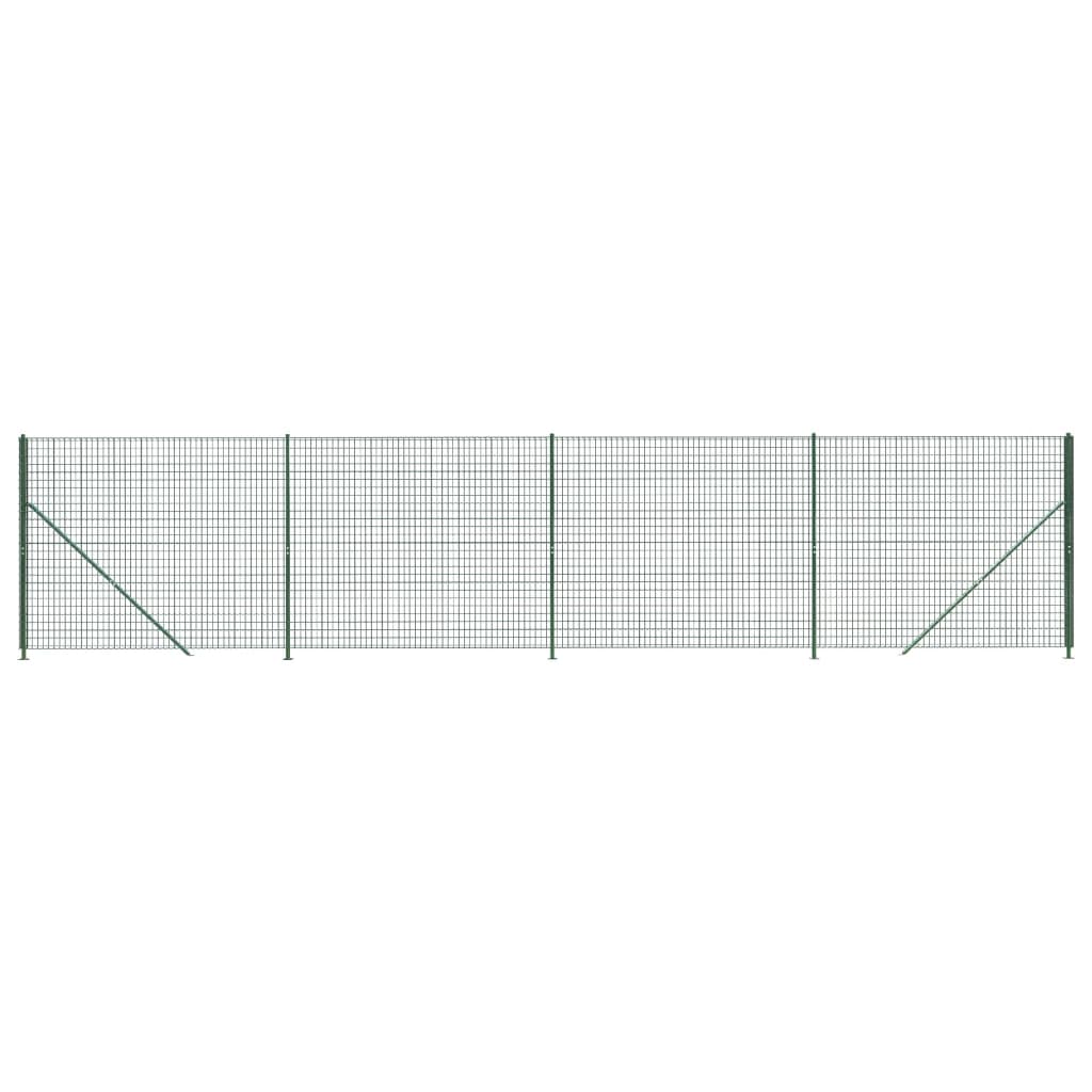 Vidaxxl Wire Mesh hegn med flange 1,8x10 m grøn