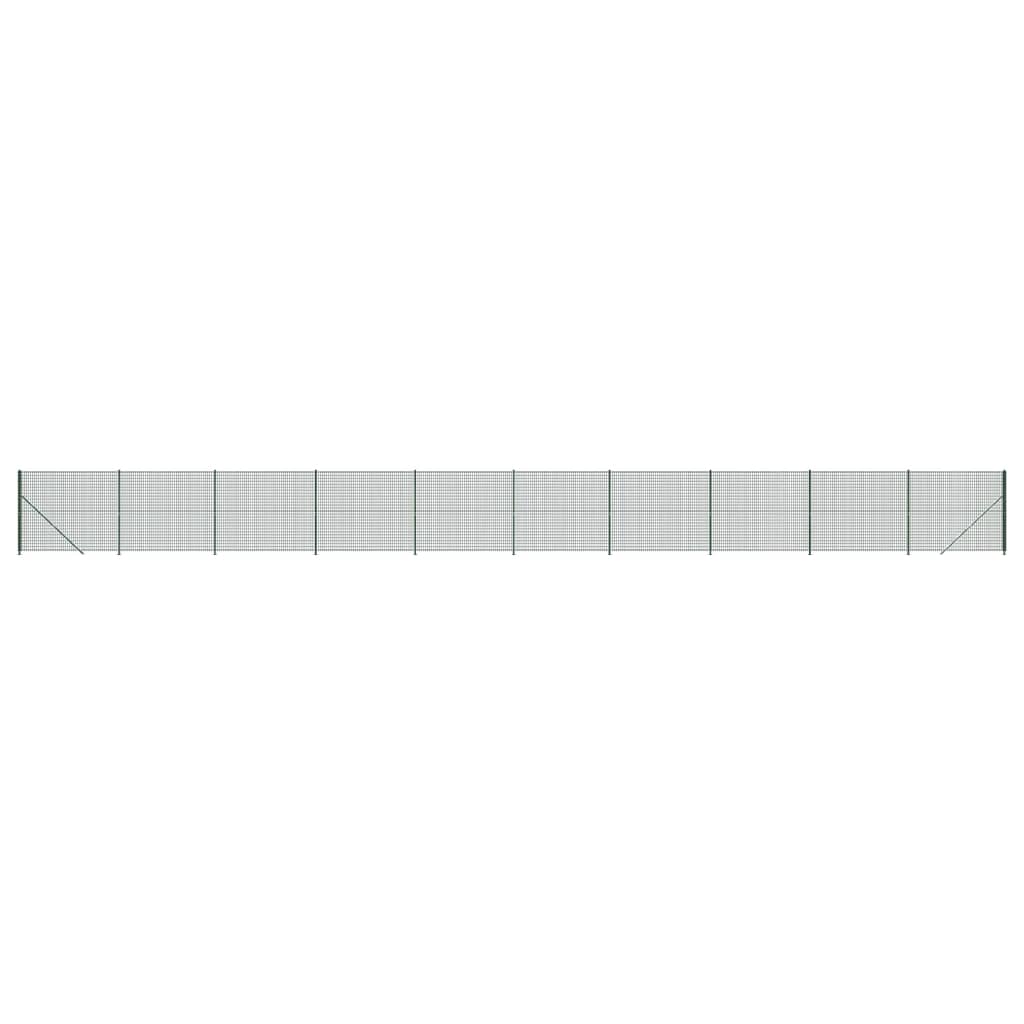 Vidaxl trådnethegn med flange 1,4x25 m grøn