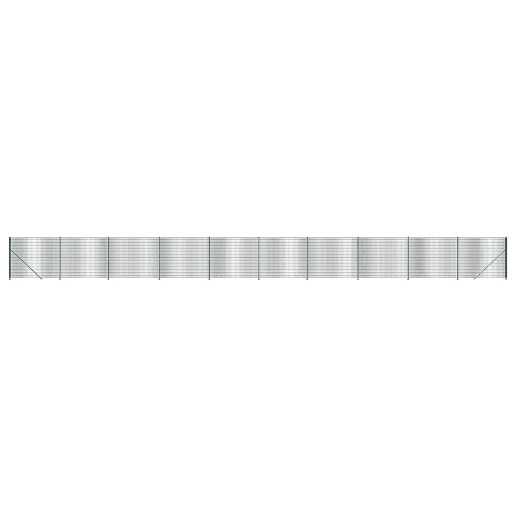 Vidaxl trådnethegn med flange 1,6x25 m grøn