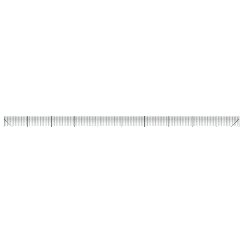 VIDAXXL Wire Mesh hegn med flange 0,8x25 m grøn