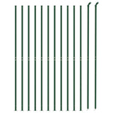 VIDAXXL Wire Mesh hegn med flange 0,8x25 m grøn