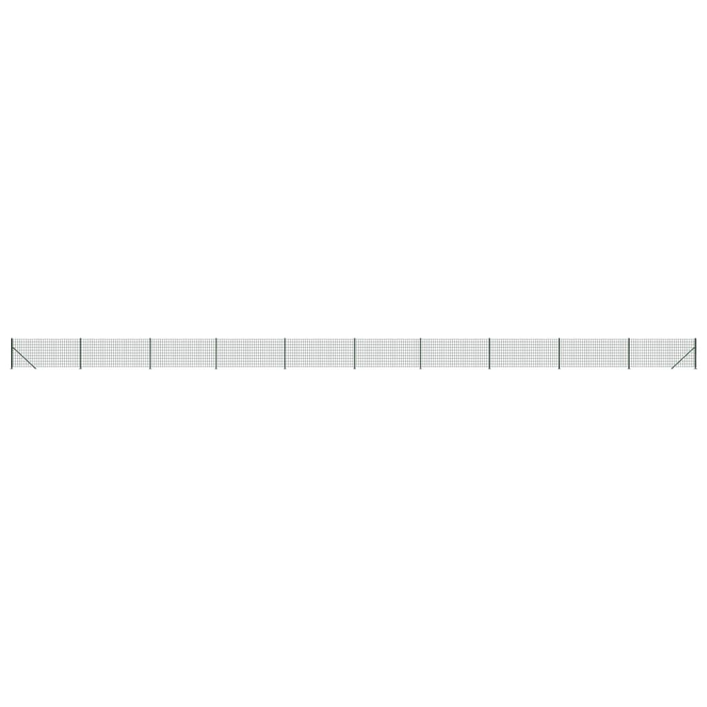 Vidaxxl Wire Mesh hegn med flange 1x25 m grøn