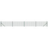 VIDAXXL WIRE Mesh hegn med flange 0,8x10 m grøn